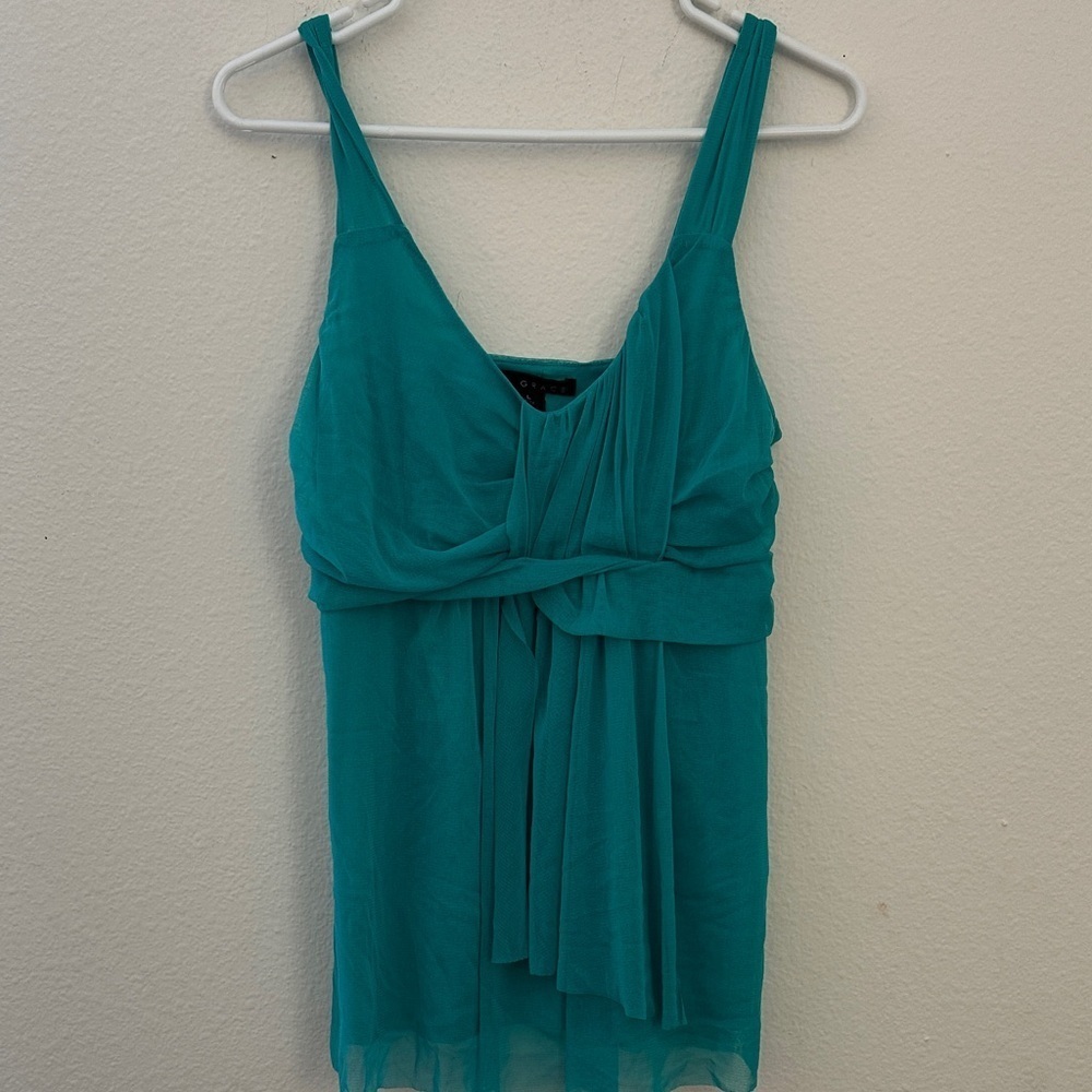 Teal y2k Sleeveless Women's tank Top